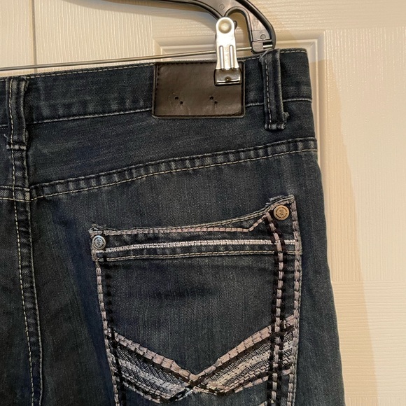 Men’s Mecca Dark Wash Denim Jeans Y2K Everyday Fashion Wear Sz. W38 X L32 - Picture 5 of 15